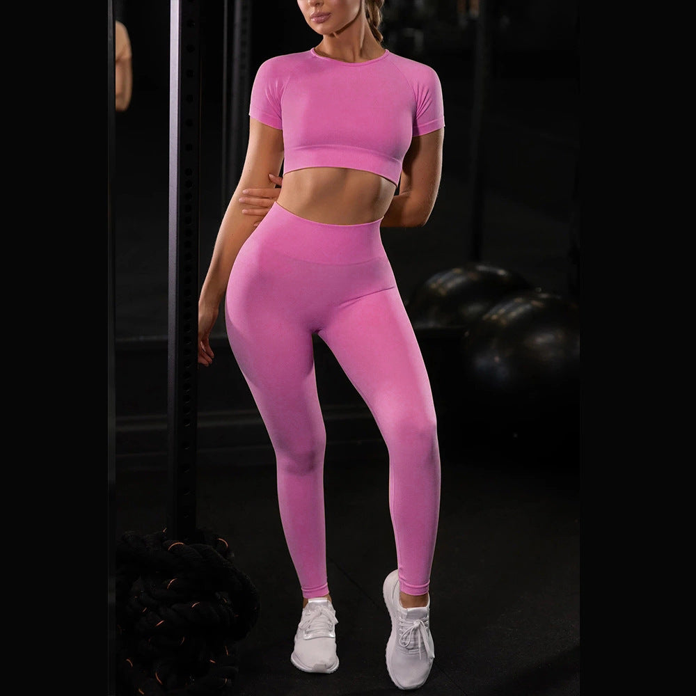 Ensemble Seamless Legging & Top Manches Courtes